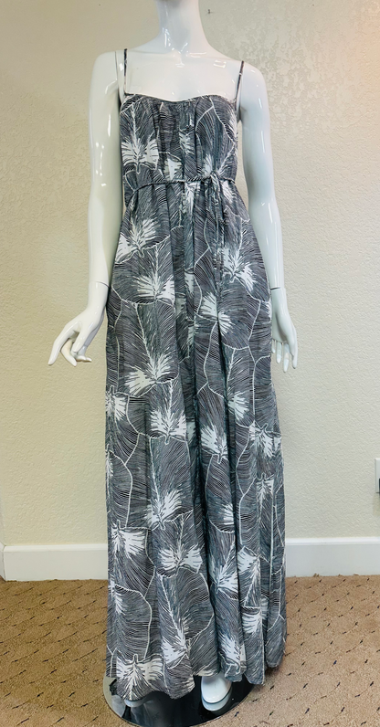 Black/White HalterMaxi Dress